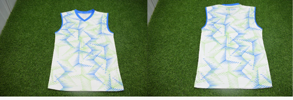 Sleeveless jersey lime green/blue