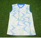Sleeveless jersey lime green/blue