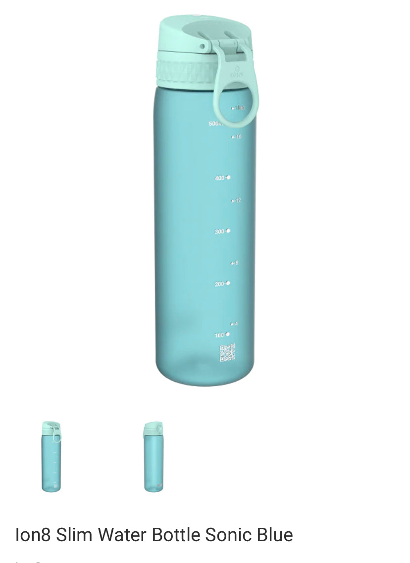 Ion8 Slim Water Bottle 500ml Green