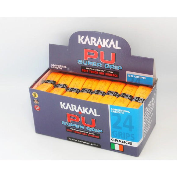 Karakal PU Super Grip - Solid - Orange - Box of 24