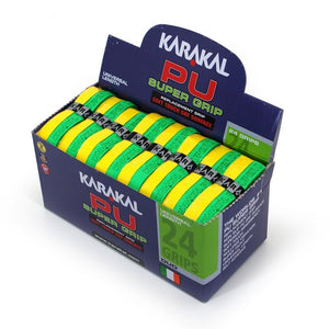 Karakal PU Super Grip - Duo - Green/Yellow - Box of 24